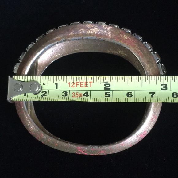 Chunky Cuff Hinged Bangle Bracelet - Picture 8 of 12